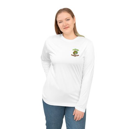 State-Line Basscasters - Unisex Performance Long Sleeve Shirt - FRONT SMALL LARGE BACK