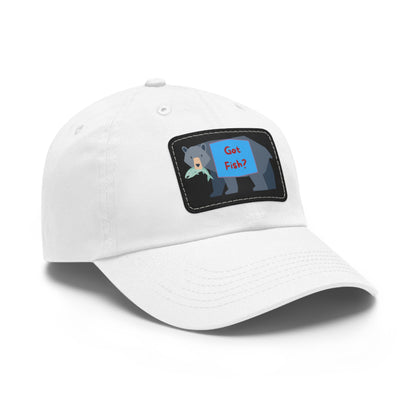 Dad Hat with Leather Patch (Rectangle) - GOT FISH BEAR