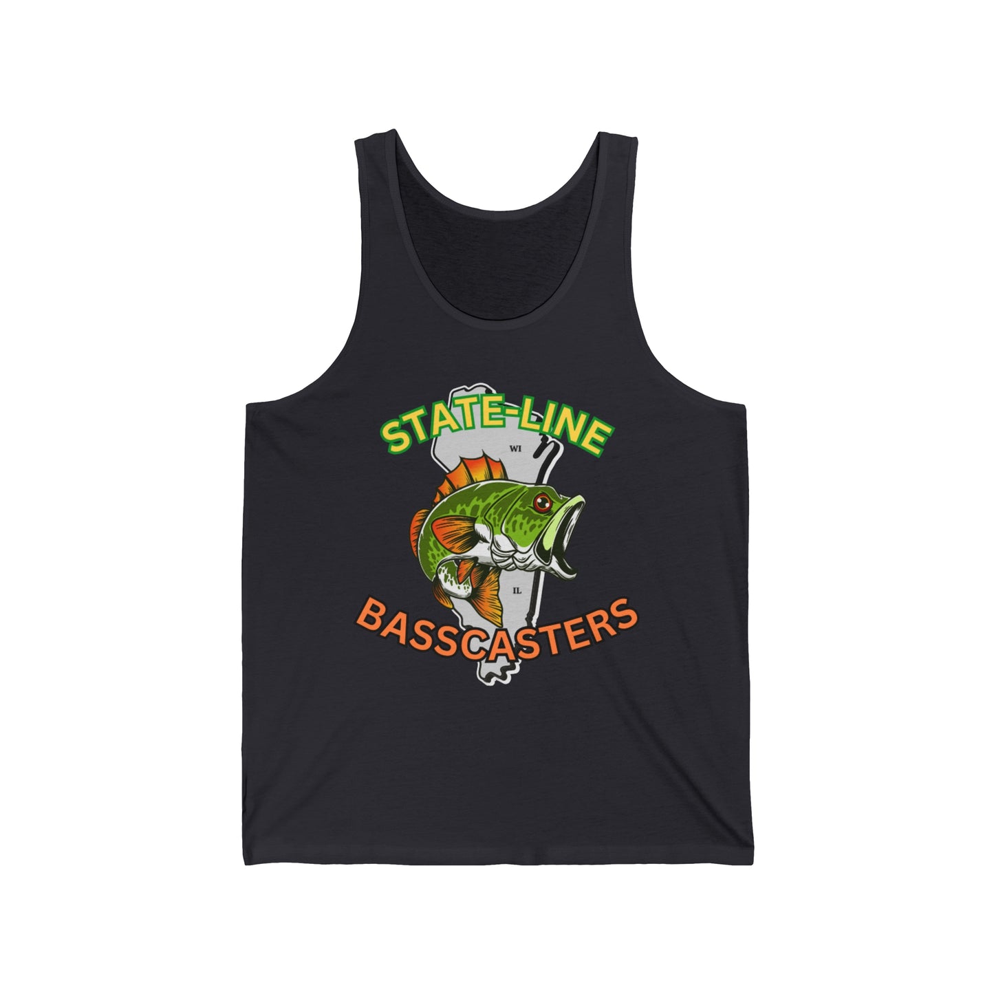 State-Line Basscasters Unisex Jersey Tank - MULTI COLORS