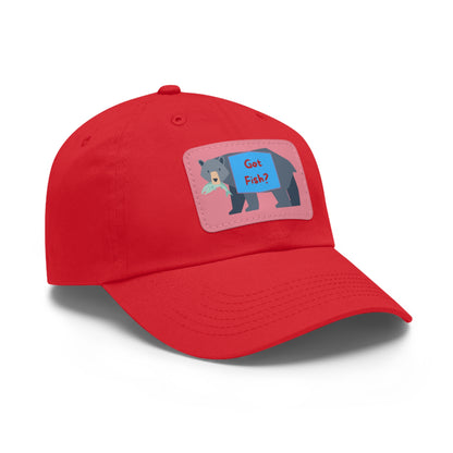 Dad Hat with Leather Patch (Rectangle) - GOT FISH BEAR