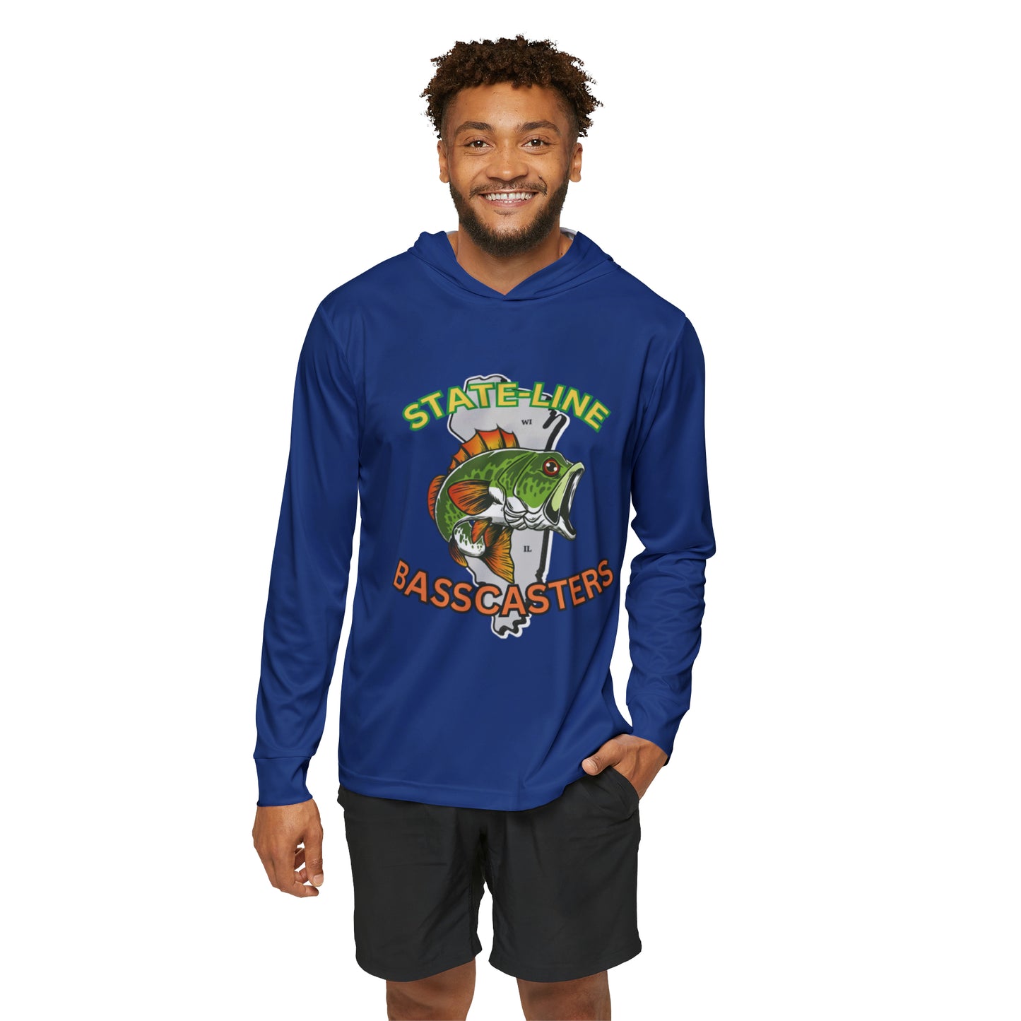 State-Line Basscasters - Men's Sports Warmup Hoodie (AOP) - BLUE