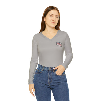 TG REALTY - Women's Long Sleeve V-neck Shirt - LIGHT GRAY