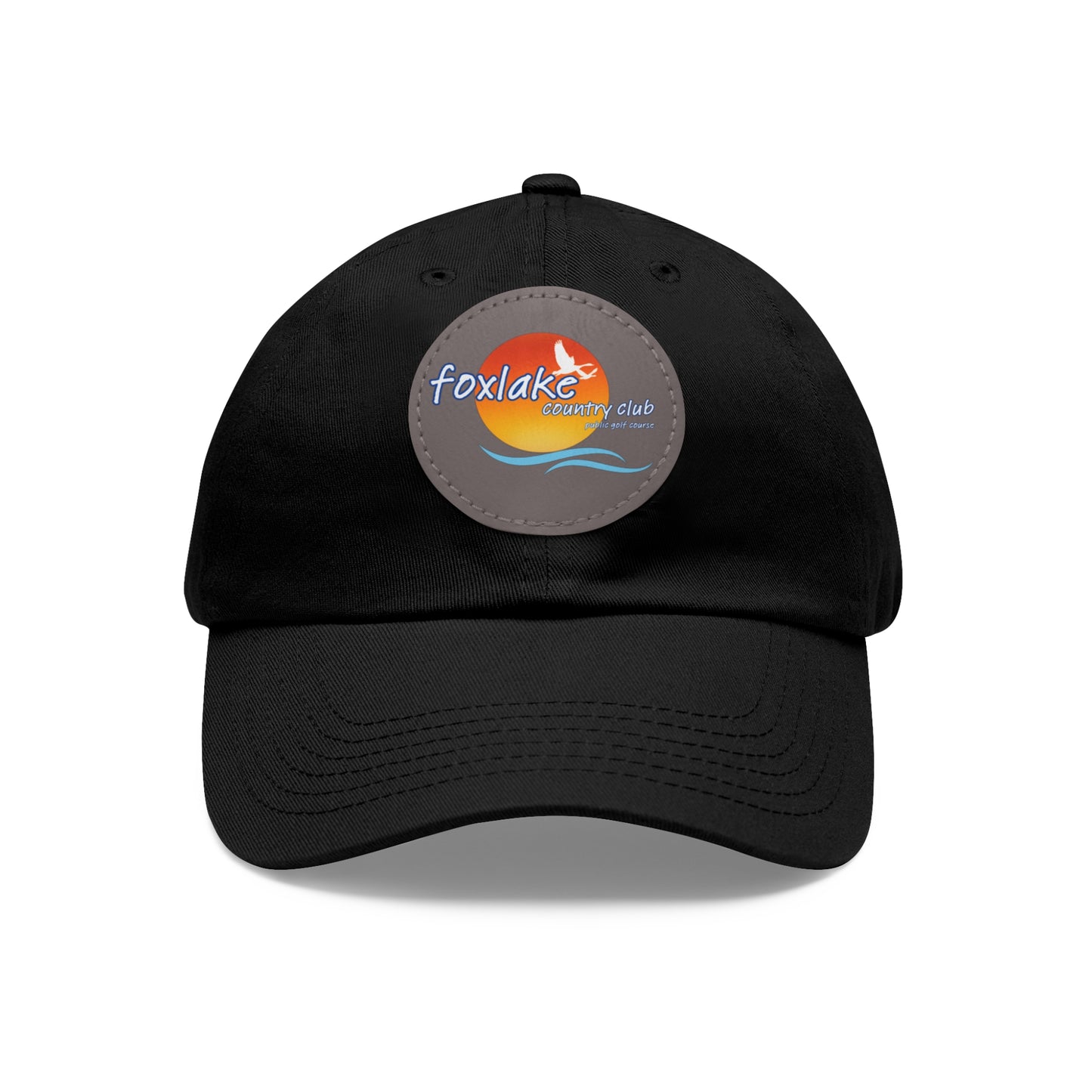 Fox Lake CC Dad Hat with Leather Patch (Round)