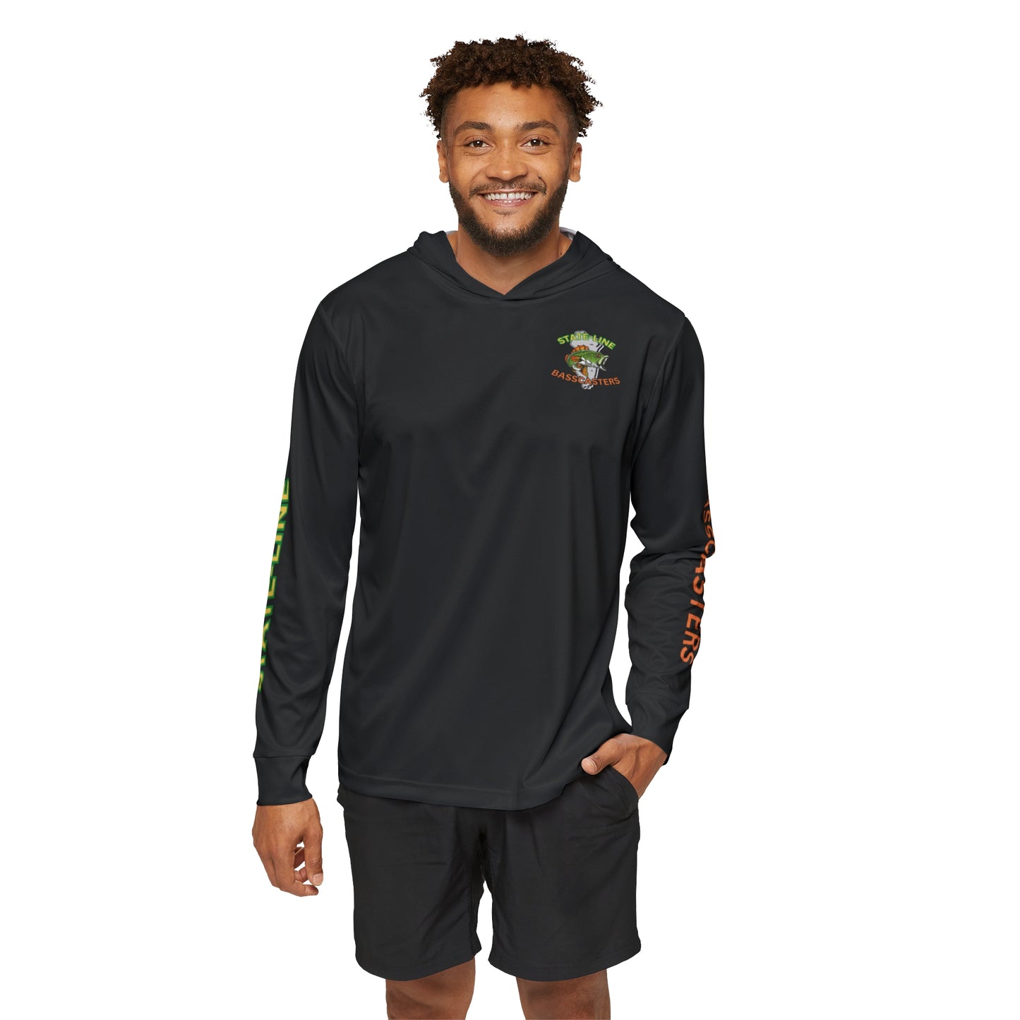 State-Line Basscasters - Men's Sports Warmup Hoodie - BLACK