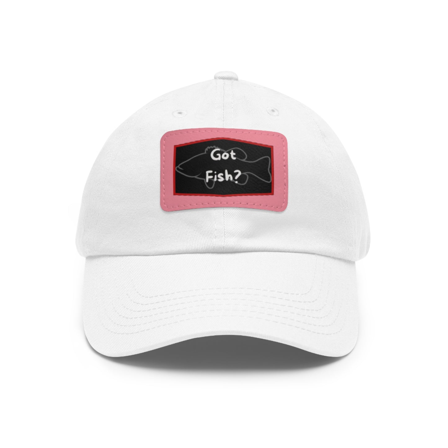 Got Fish? Dad Hat with Leather Patch (Rectangle)