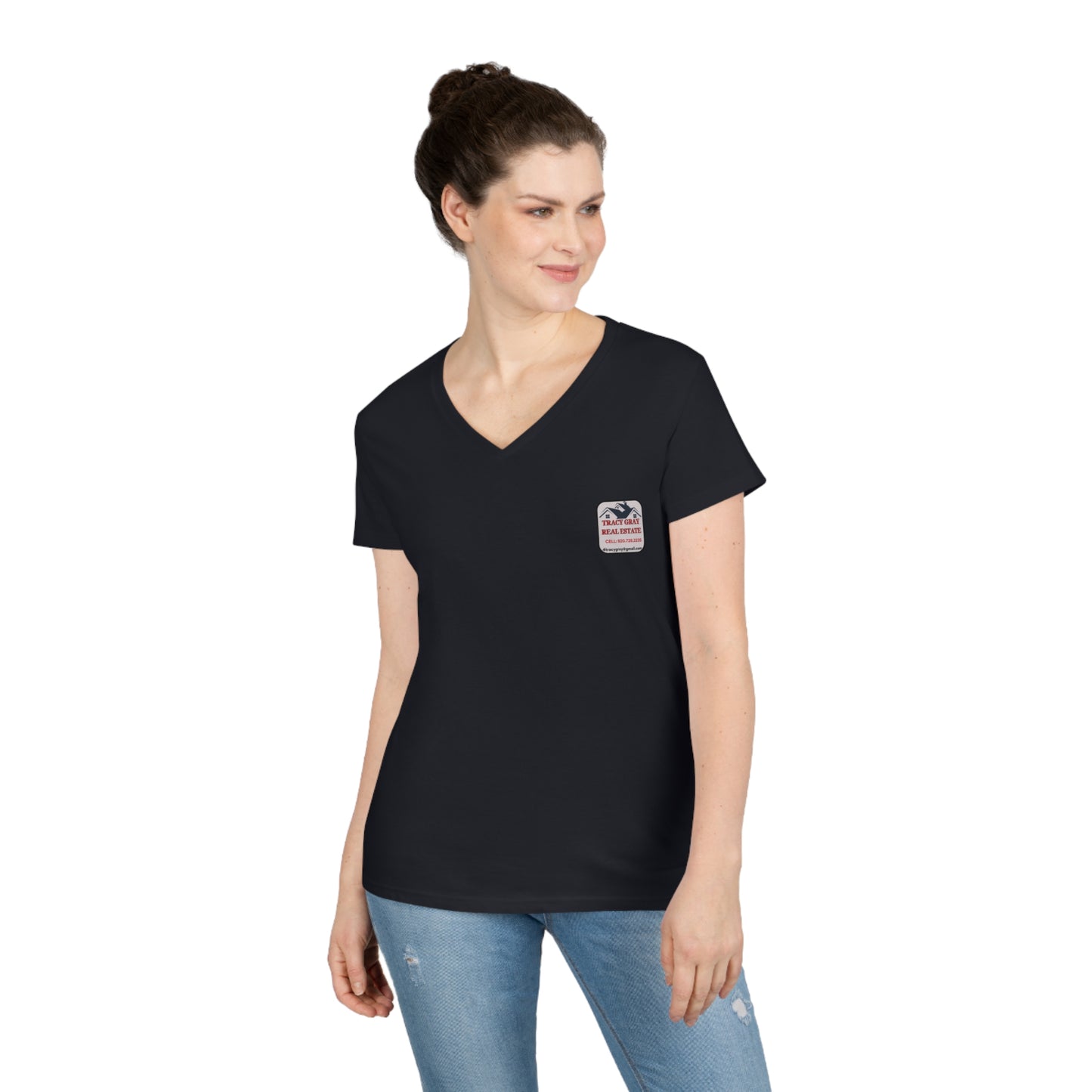 TG Realty - Ladies' V-Neck T-Shirt - LOW V