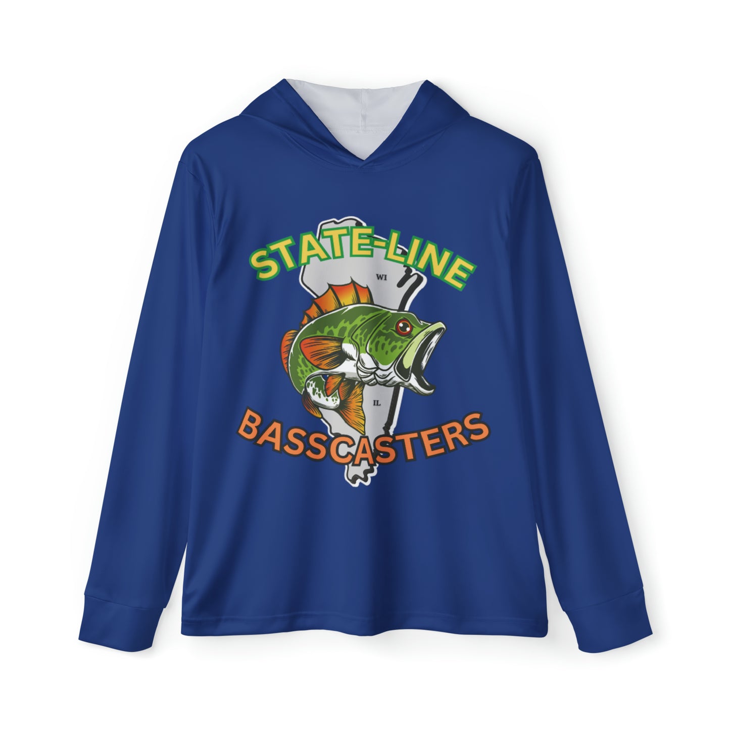 State-Line Basscasters - Men's Sports Warmup Hoodie (AOP) - DARK BLUE