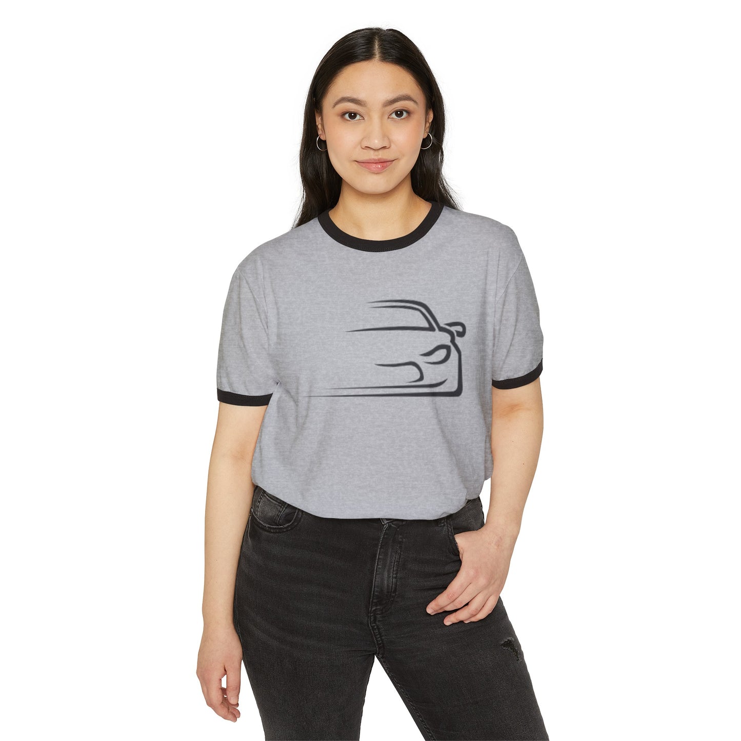 Fun - Unisex Cotton Ringer T-Shirt - 1/2 Car