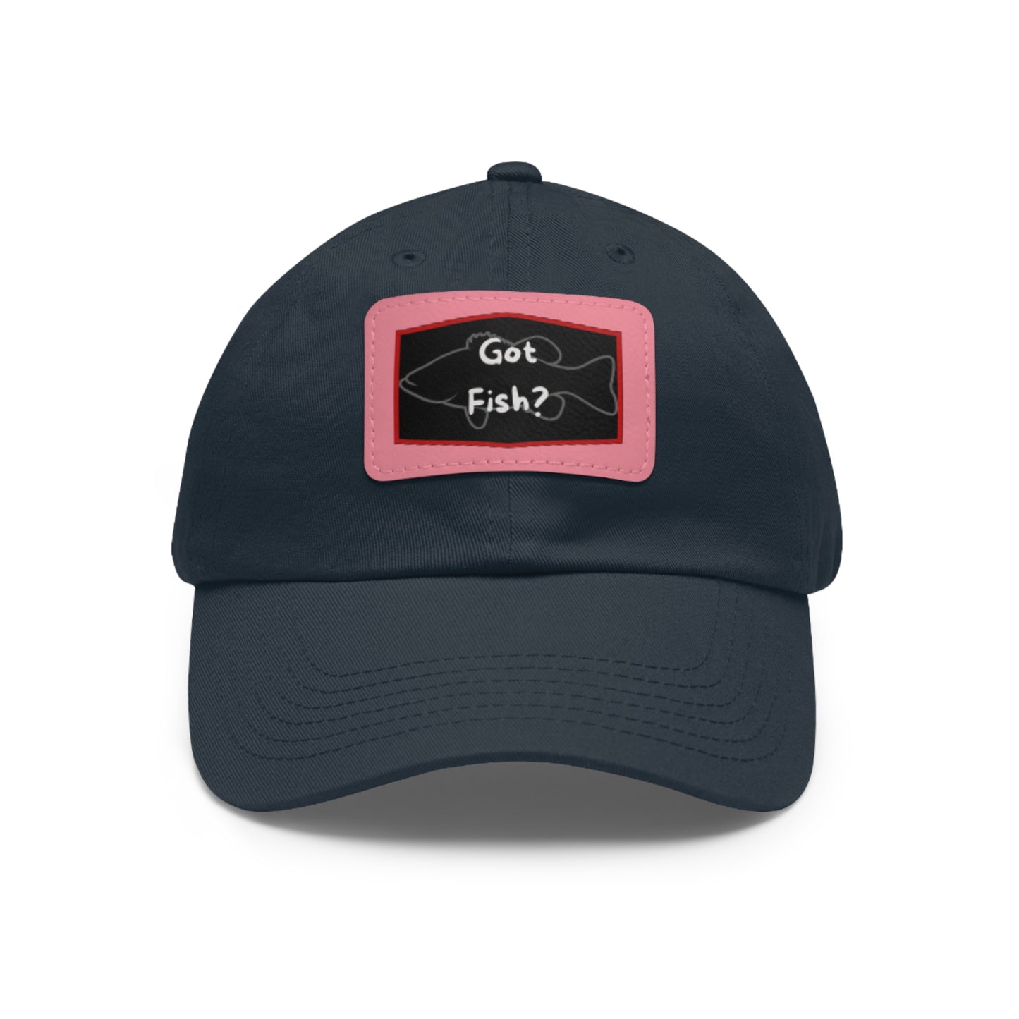 Got Fish? Dad Hat with Leather Patch (Rectangle)