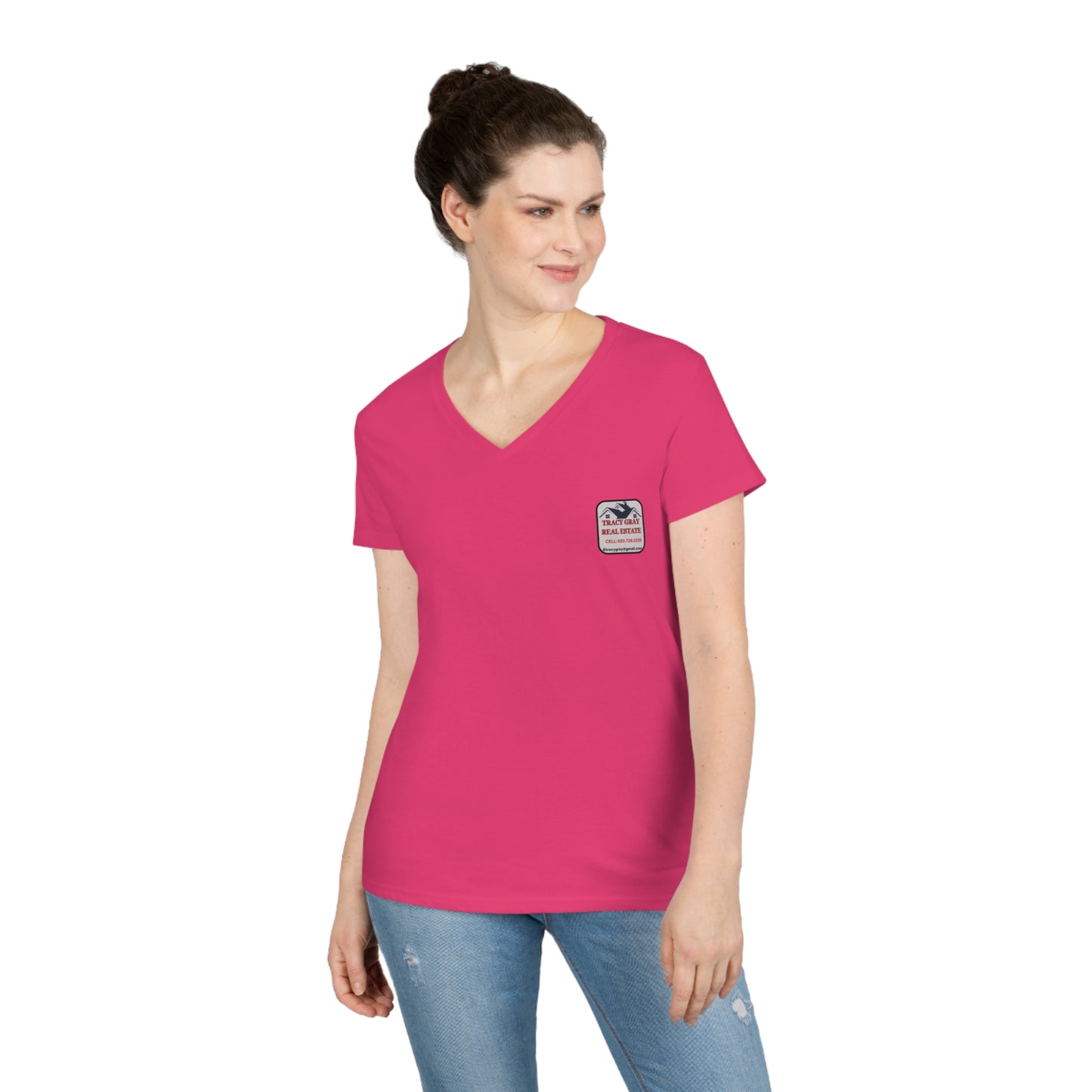 TG Realty - Ladies' V-Neck T-Shirt - LOW V