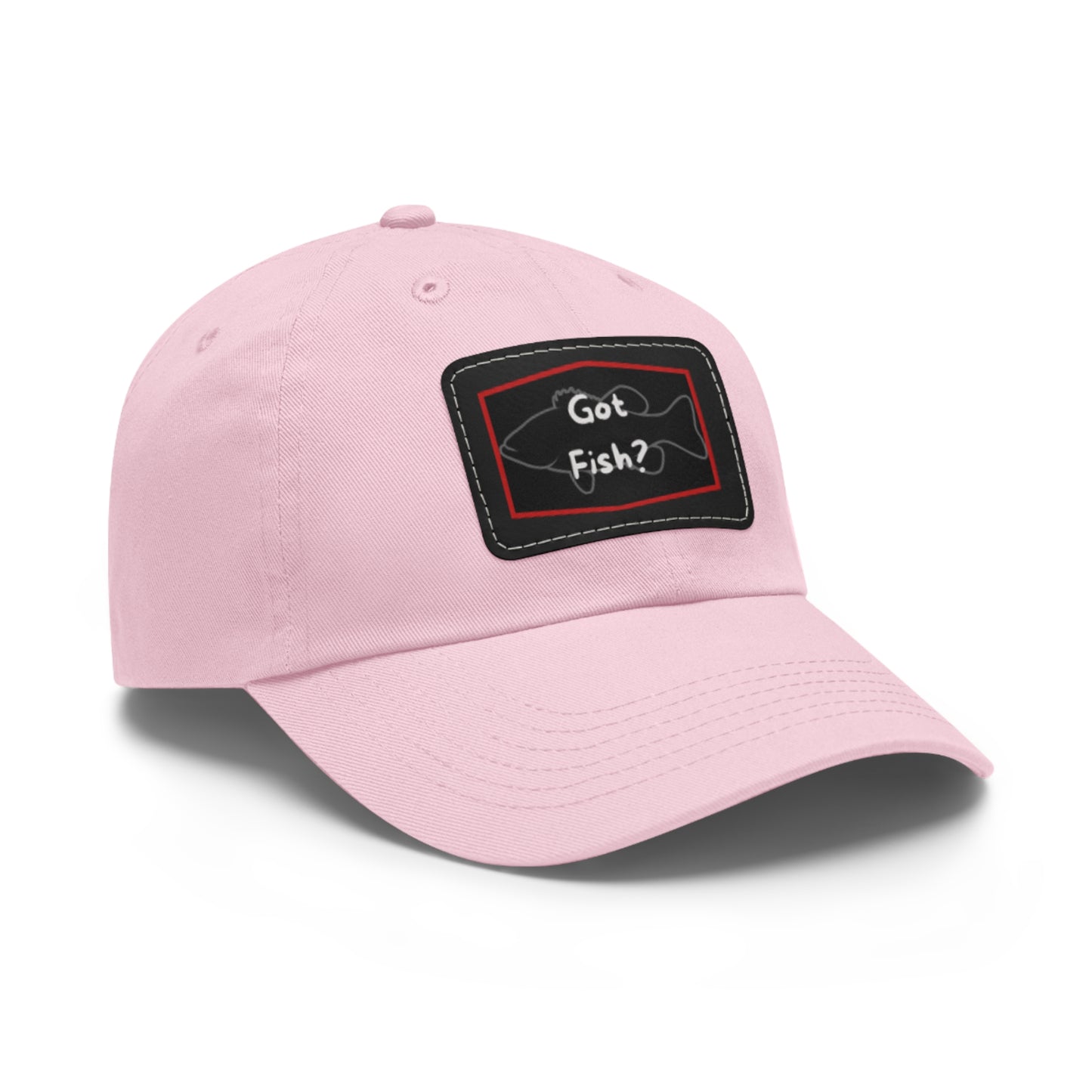 Got Fish? Dad Hat with Leather Patch (Rectangle)