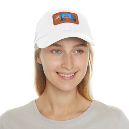 Dad Hat with Leather Patch (Rectangle) - GOT FISH BEAR