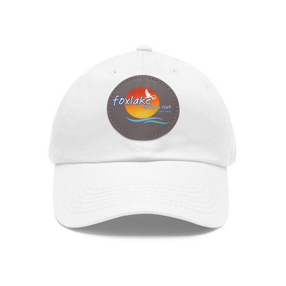 Fox Lake CC Dad Hat with Leather Patch (Round)