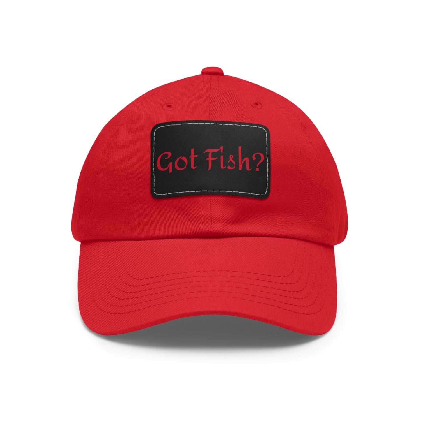 Got Fish? Mom or Dad Hat with Leather Patch (Rectangle)