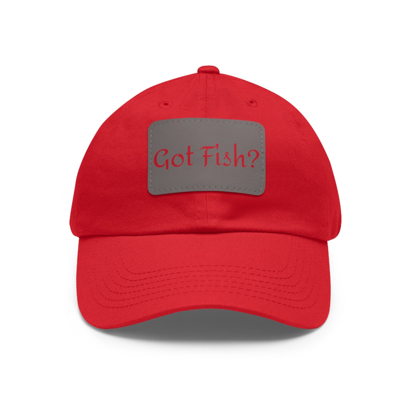 Got Fish? Mom or Dad Hat with Leather Patch (Rectangle)