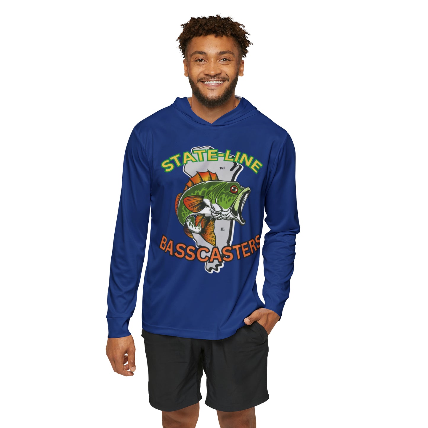 State-Line Basscasters - Men's Sports Warmup Hoodie (AOP) - DARK BLUE