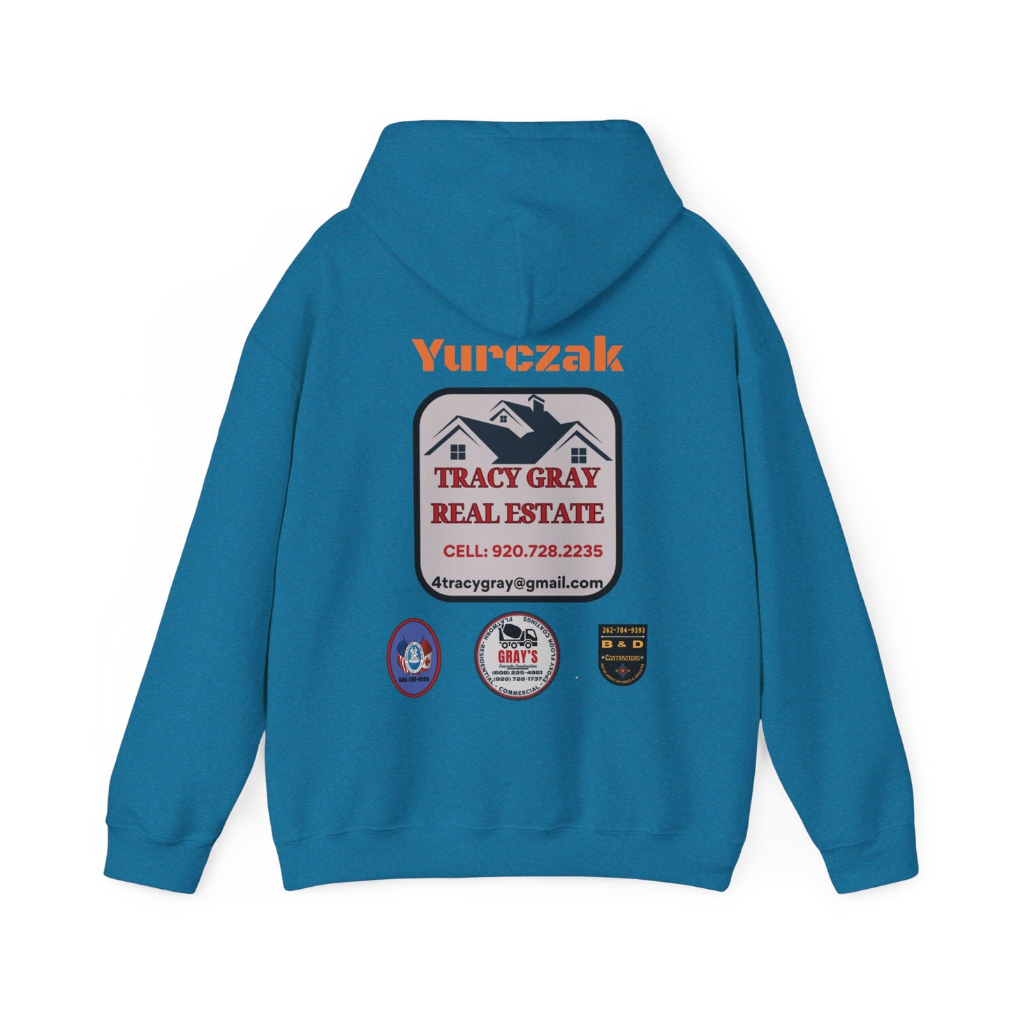 Yur-Sack - Unisex Heavy Blend™ Hooded Sweatshirt - ORANGE FONT