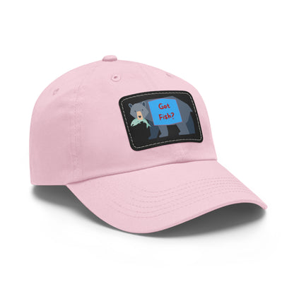 Dad Hat with Leather Patch (Rectangle) - GOT FISH BEAR