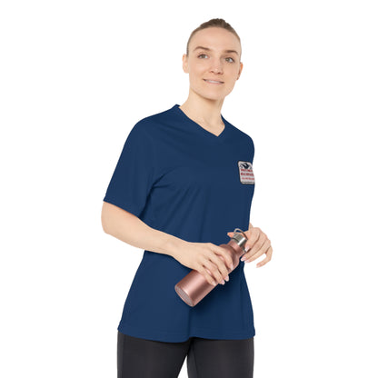 TG REALTY - Women's Performance V-Neck T-Shirt SMALL LOGO