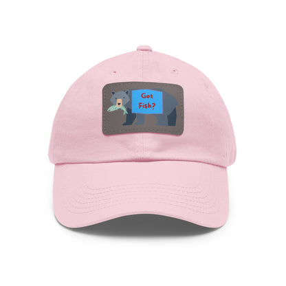 Dad Hat with Leather Patch (Rectangle) - GOT FISH BEAR