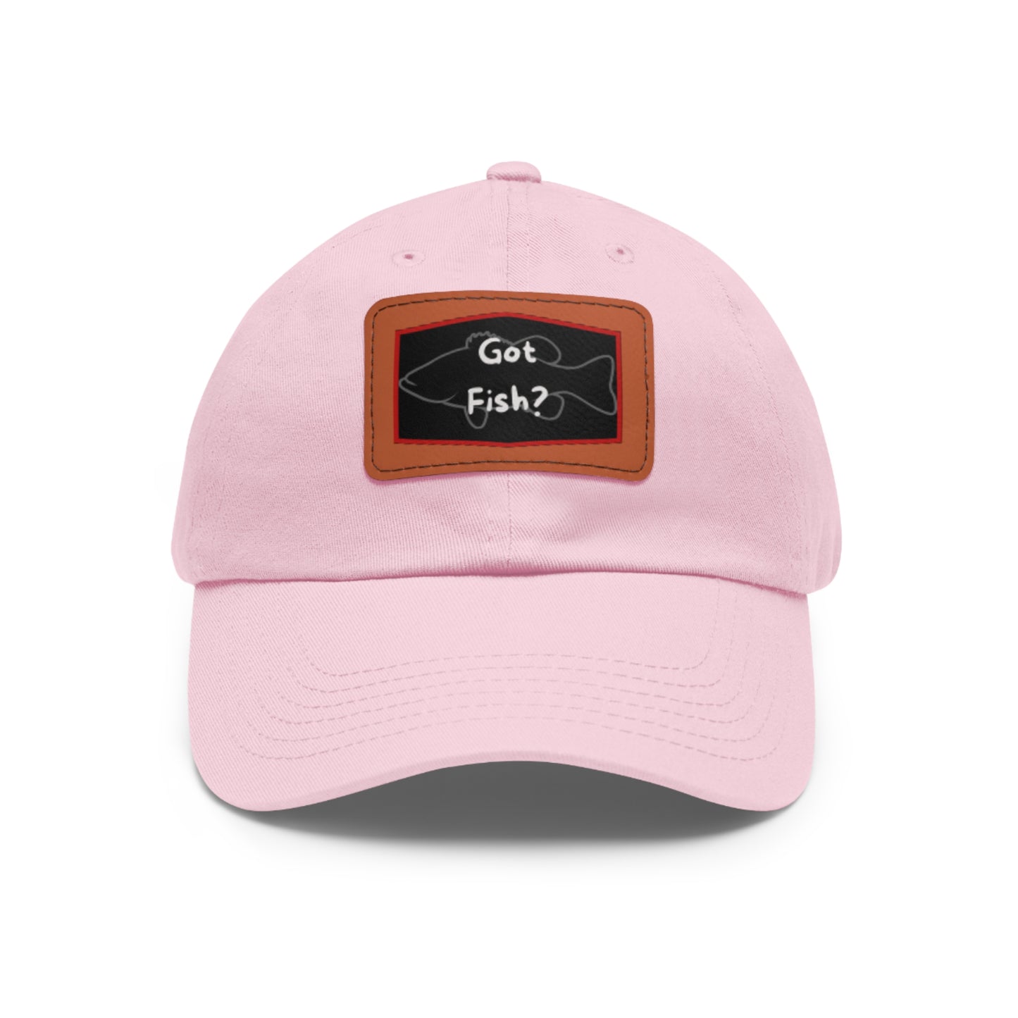 Got Fish? Dad Hat with Leather Patch (Rectangle)