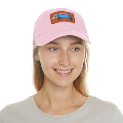 Dad Hat with Leather Patch (Rectangle) - GOT FISH BEAR