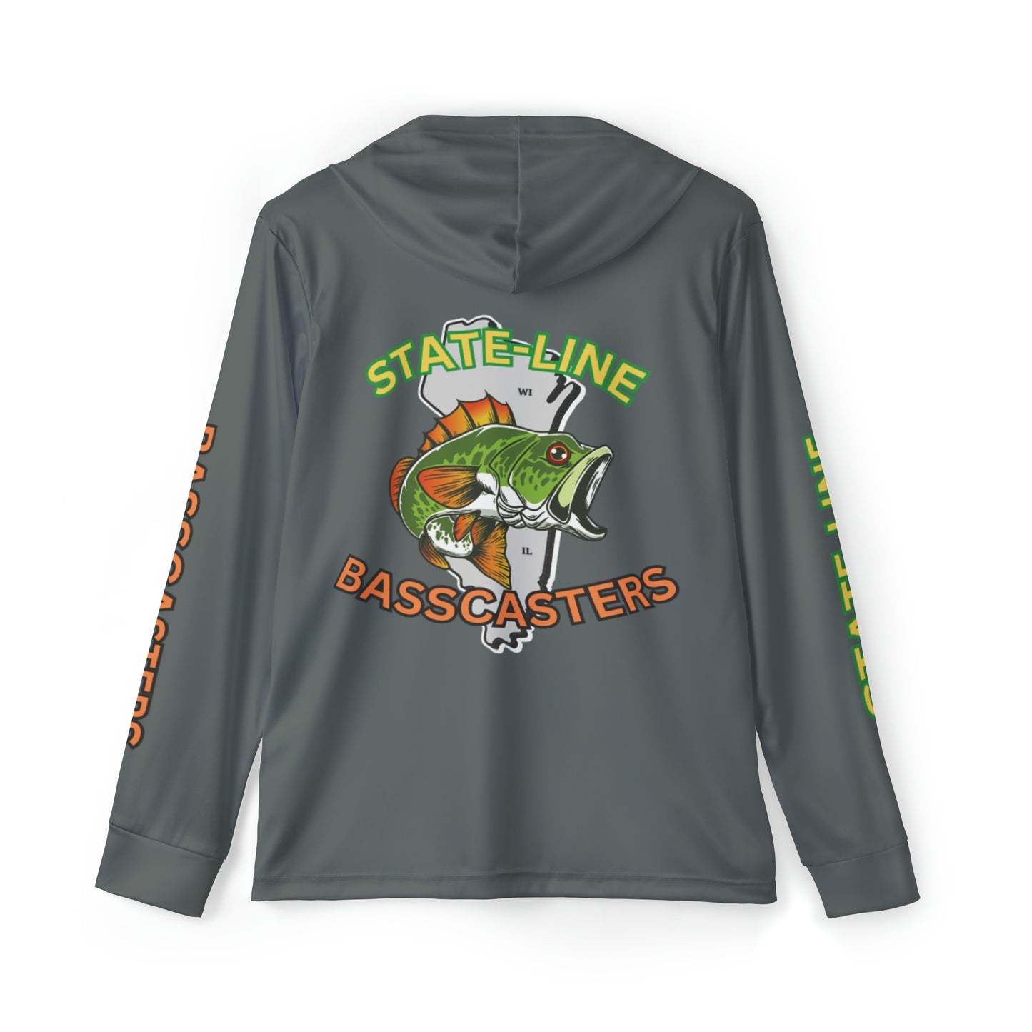 State-Line Basscasters - Men's Sports Warmup Hoodie (AOP) - GUNMETAL