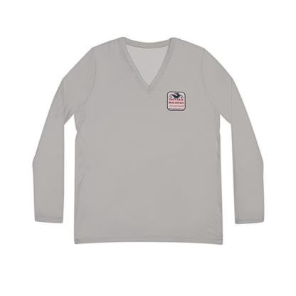 TG REALTY - Women's Long Sleeve V-neck Shirt - LIGHT GRAY