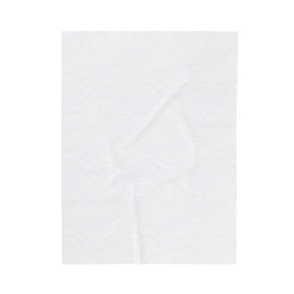 Velveteen Plush Blanket - Hearts White