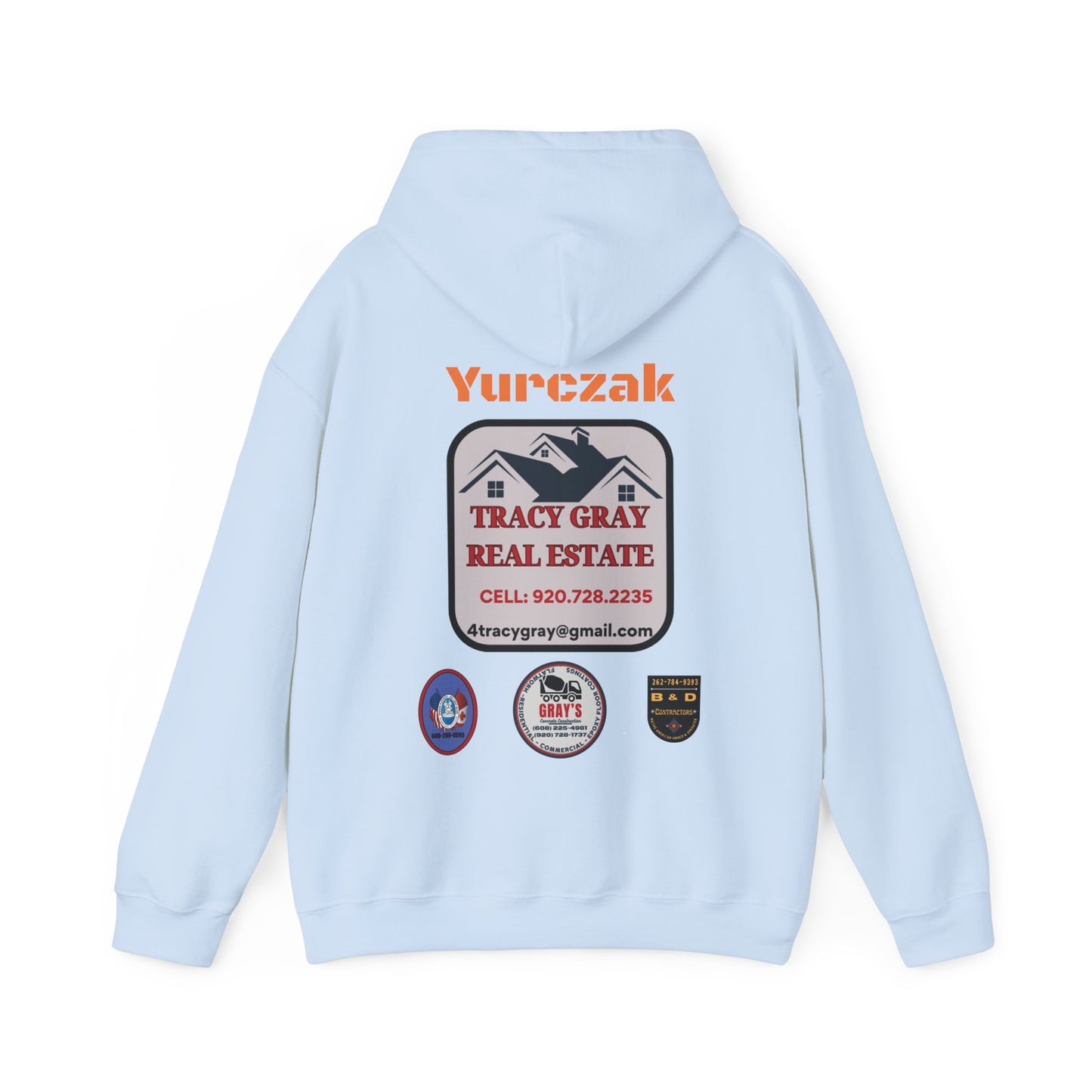 Yur-Sack - Unisex Heavy Blend™ Hooded Sweatshirt - ORANGE FONT