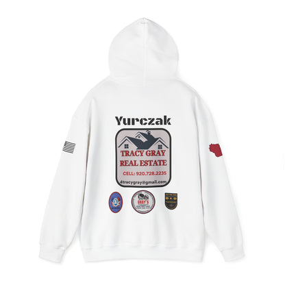 Yur-Sack - Unisex Heavy Blend™ Hooded Sweatshirt - BLACK FONT W/FLAGS