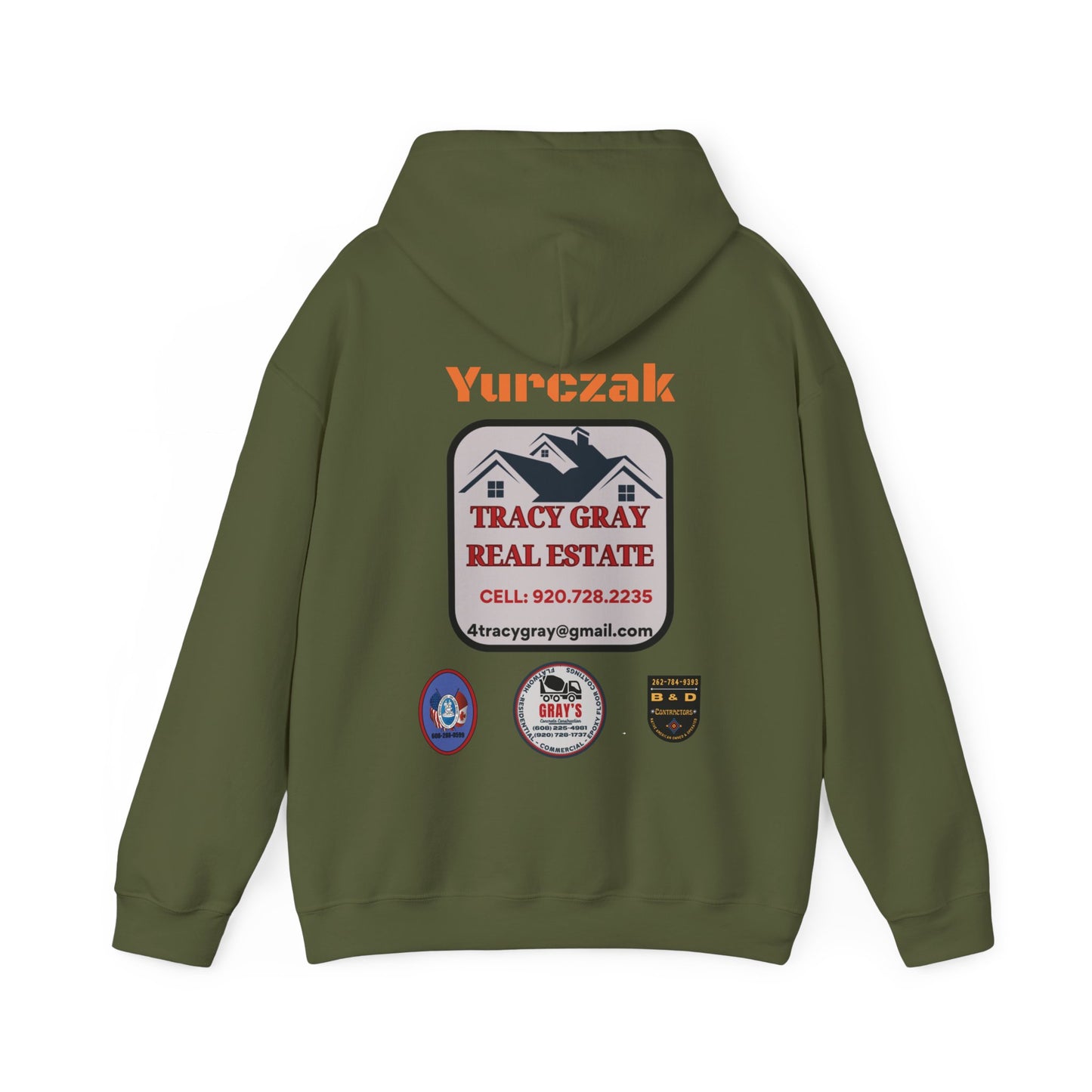 Yur-Sack - Unisex Heavy Blend™ Hooded Sweatshirt - ORANGE FONT