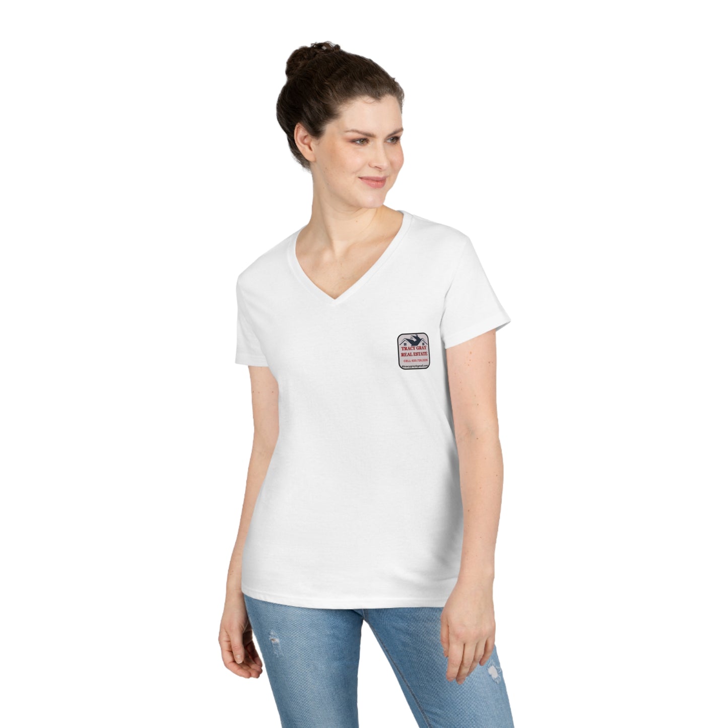 TG Realty - Ladies' V-Neck T-Shirt - LOW V