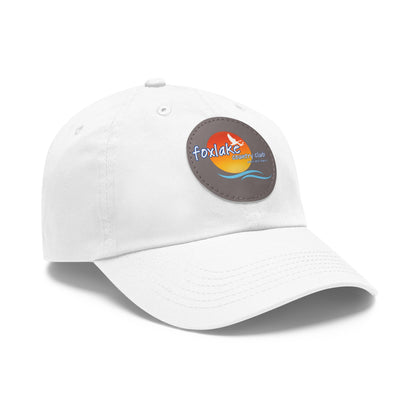 Fox Lake CC Dad Hat with Leather Patch (Round)