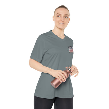 TG REALTY - Women's Performance V-Neck T-Shirt SMALL LOGO