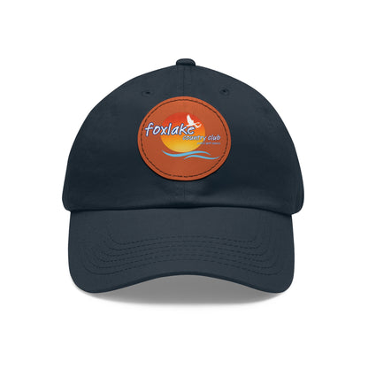 Fox Lake CC Dad Hat with Leather Patch (Round)