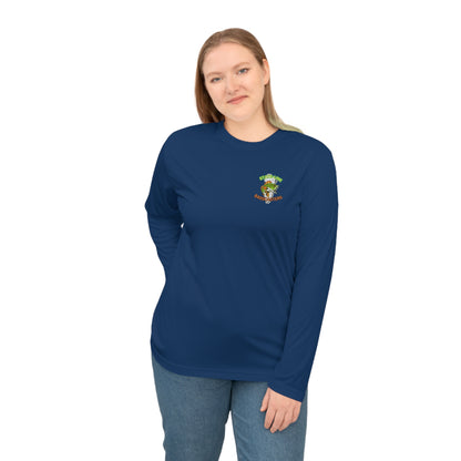 State-Line Basscasters - Unisex Performance Long Sleeve Shirt - FRONT SMALL LARGE BACK