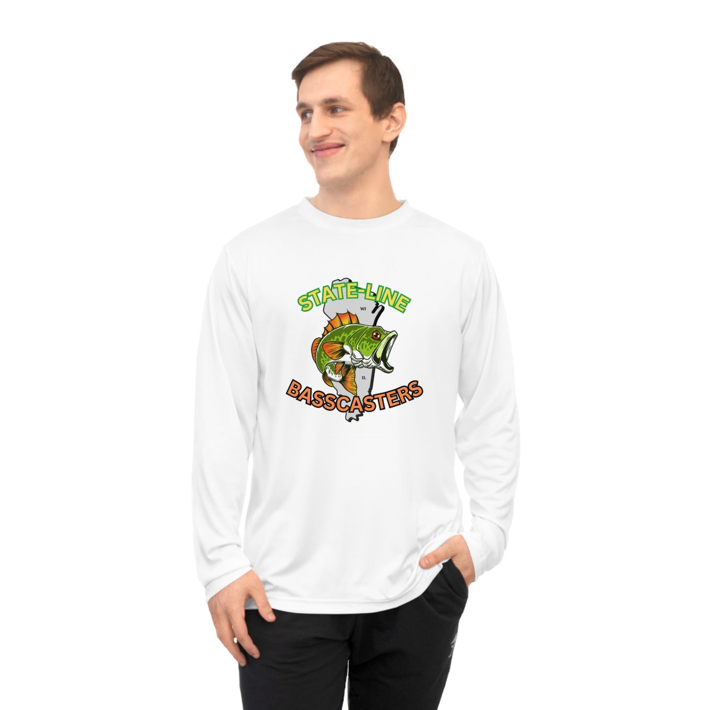 State-Line Basscasters - Unisex Performance Long Sleeve Shirt - MULTI COLORS